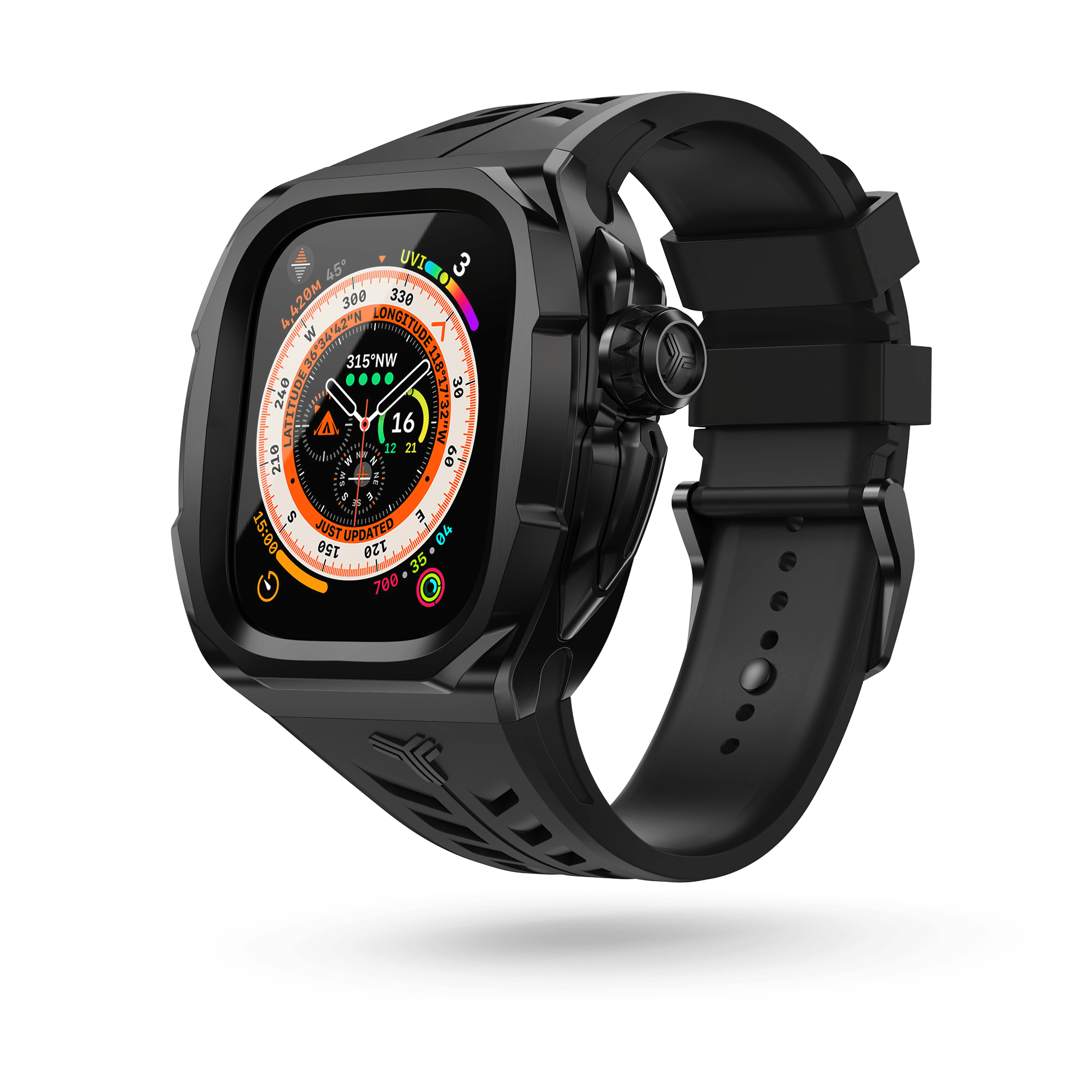 Experience the Y24 Brera Apple Watch Ultra Case, a masterpiece of style and refinement.