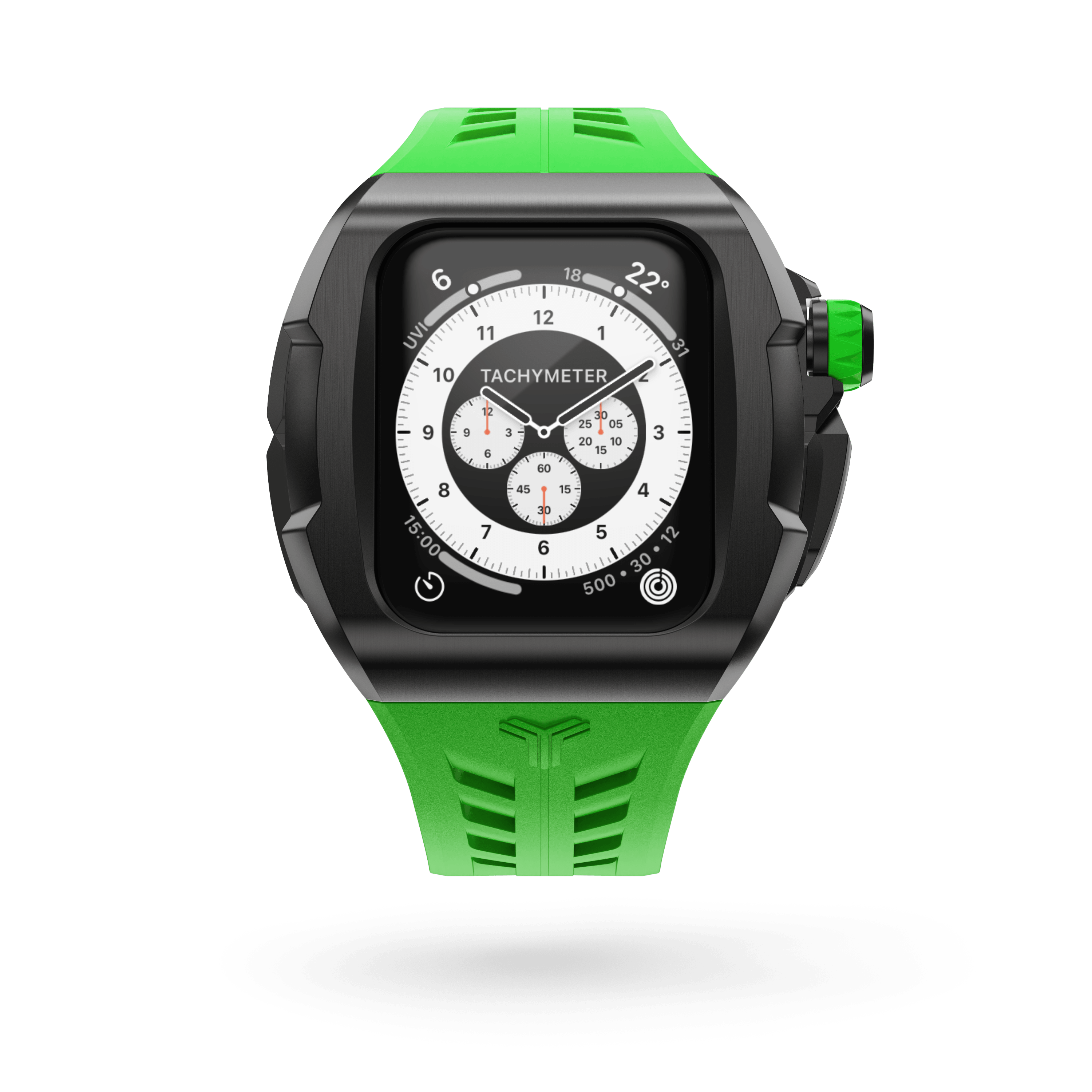 Designed for seamless installation, the Y24 Pigalle - Apple Watch Case offers a hassle-free way to transform and protect your Apple Watch 45 mm. In black stainless steel and silicone strap.