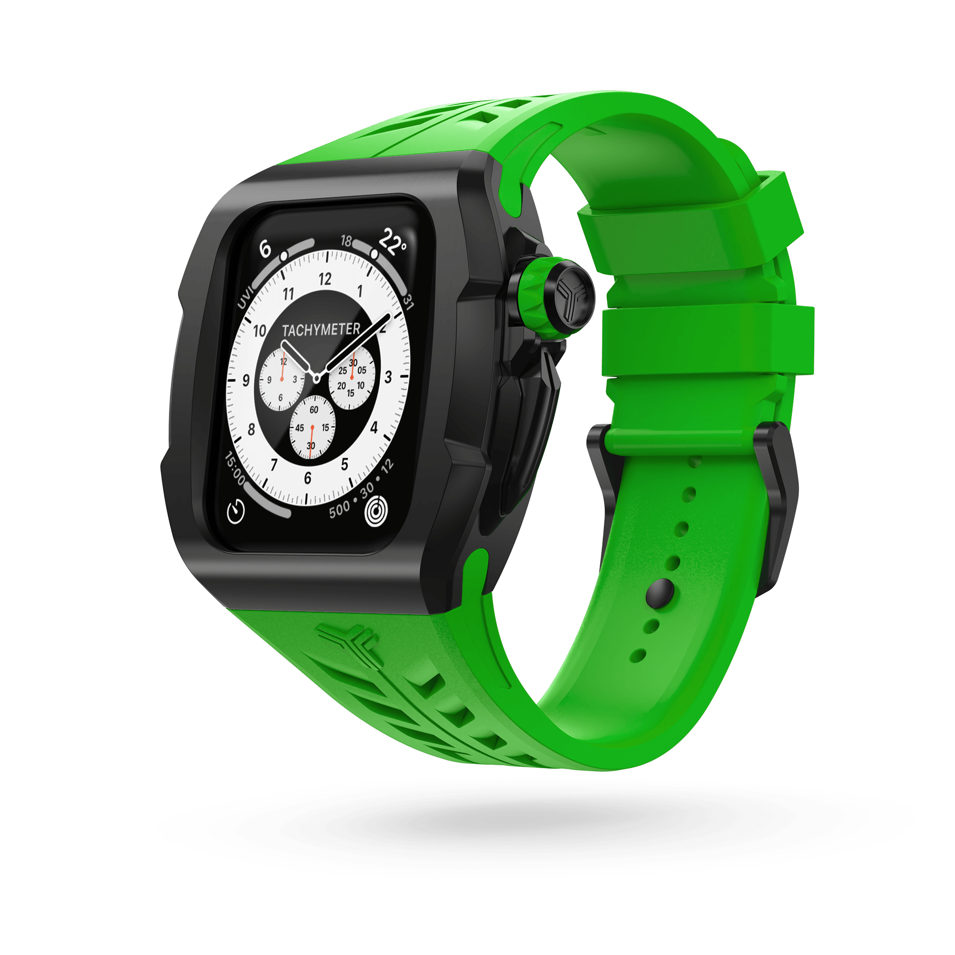 Designed for seamless installation, the Y24 Pigalle - Apple Watch Case offers a hassle-free way to transform and protect your Apple Watch 45 mm. In black stainless steel and silicone strap.