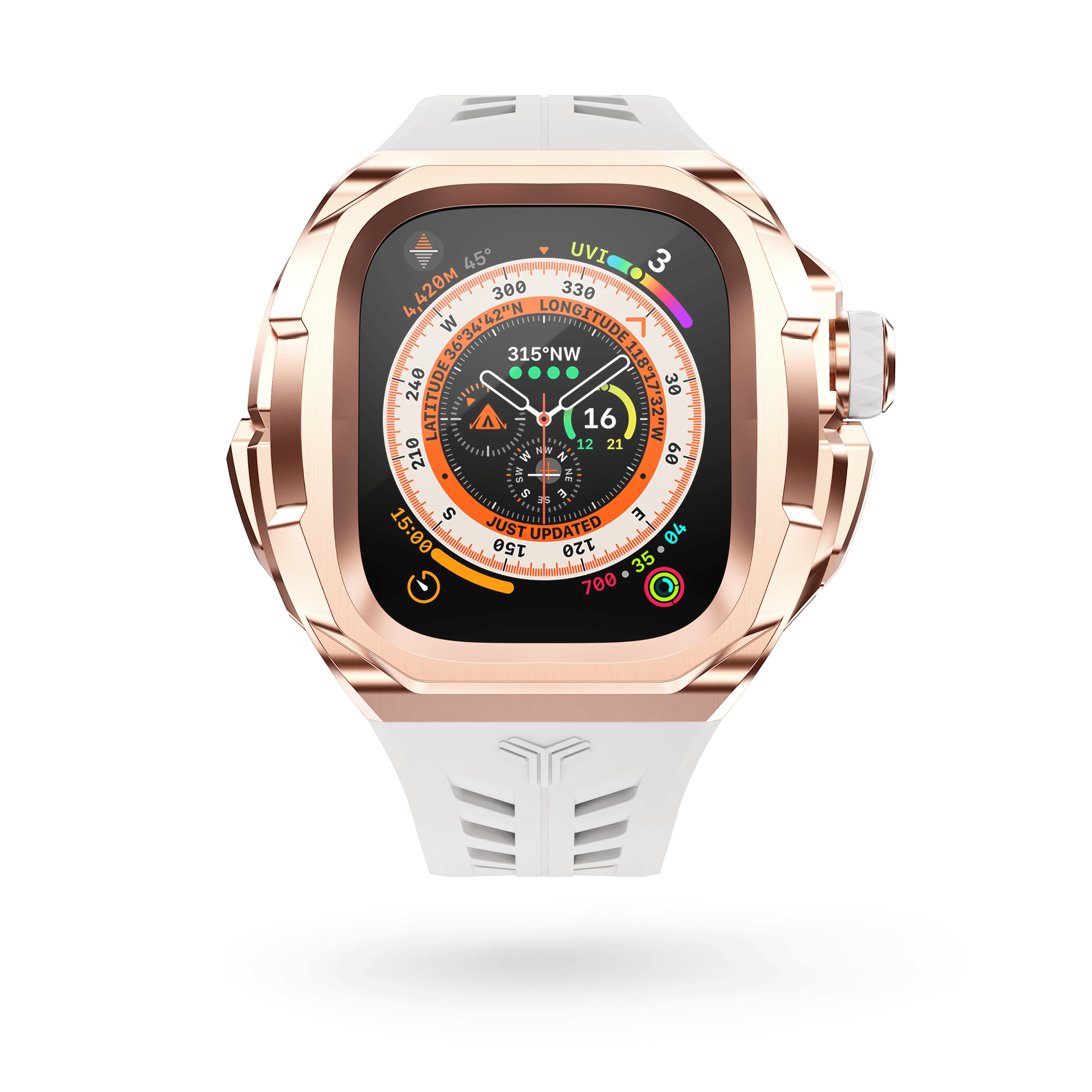 Y24 SOHO edition, a precision-crafted upgrade for your Apple Watch Ultra. Made from premium 316L stainless steel, this exceptional case showcases a visually striking aesthetic.