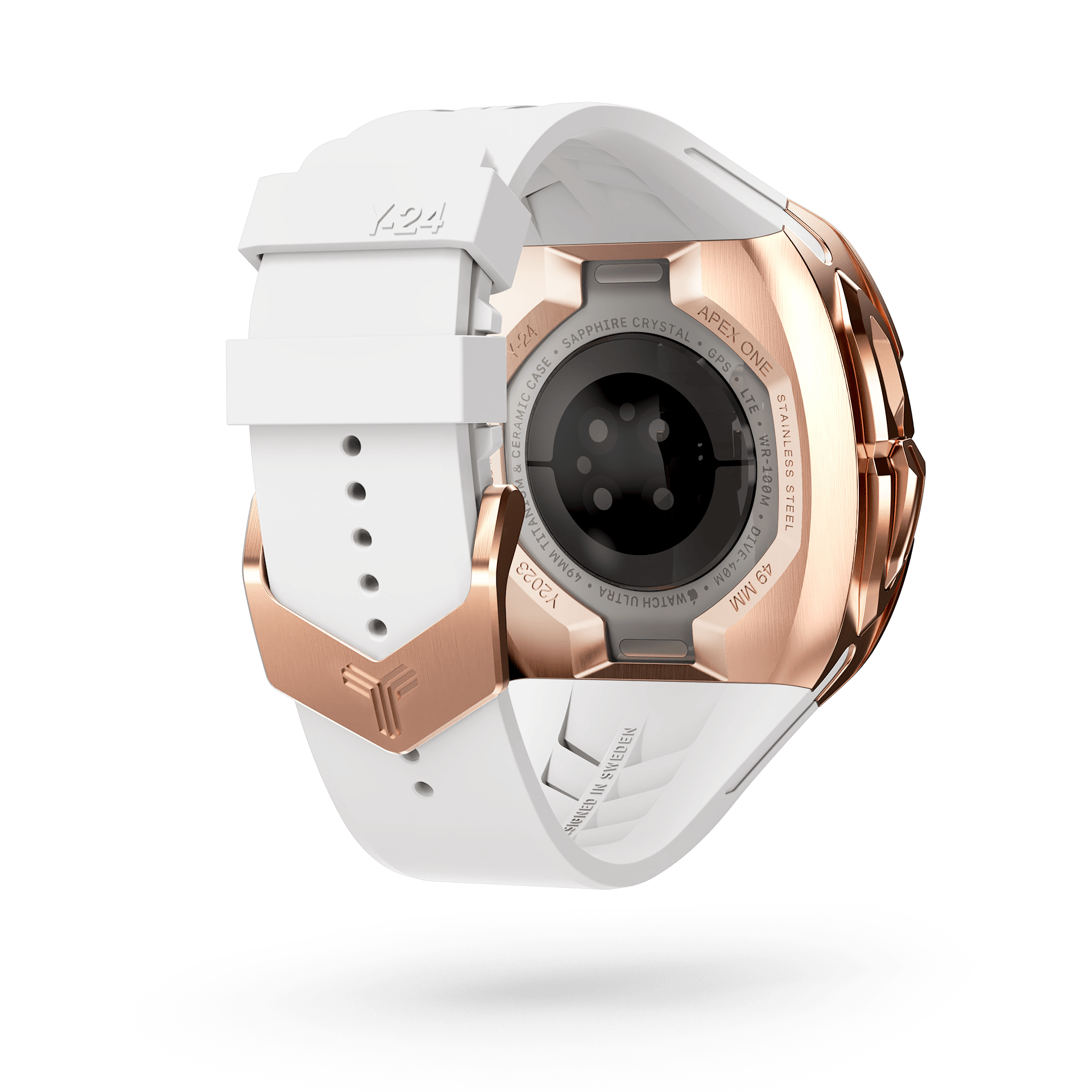 Y24 SOHO edition, a precision-crafted upgrade for your Apple Watch Ultra. Made from premium 316L stainless steel, this exceptional case showcases a visually striking aesthetic.